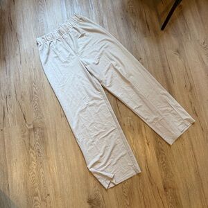 H&M Light Beige Flowy Wide Leg Pants